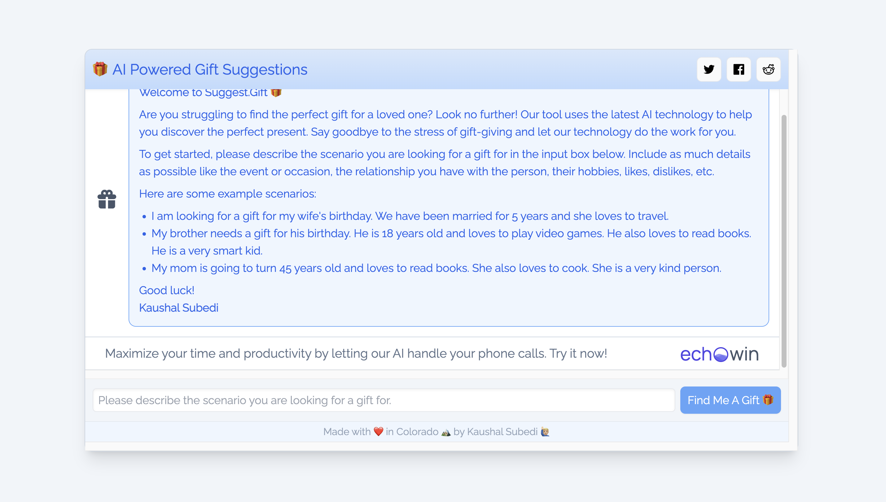 SuggestGift: Trova il Regalo Perfetto